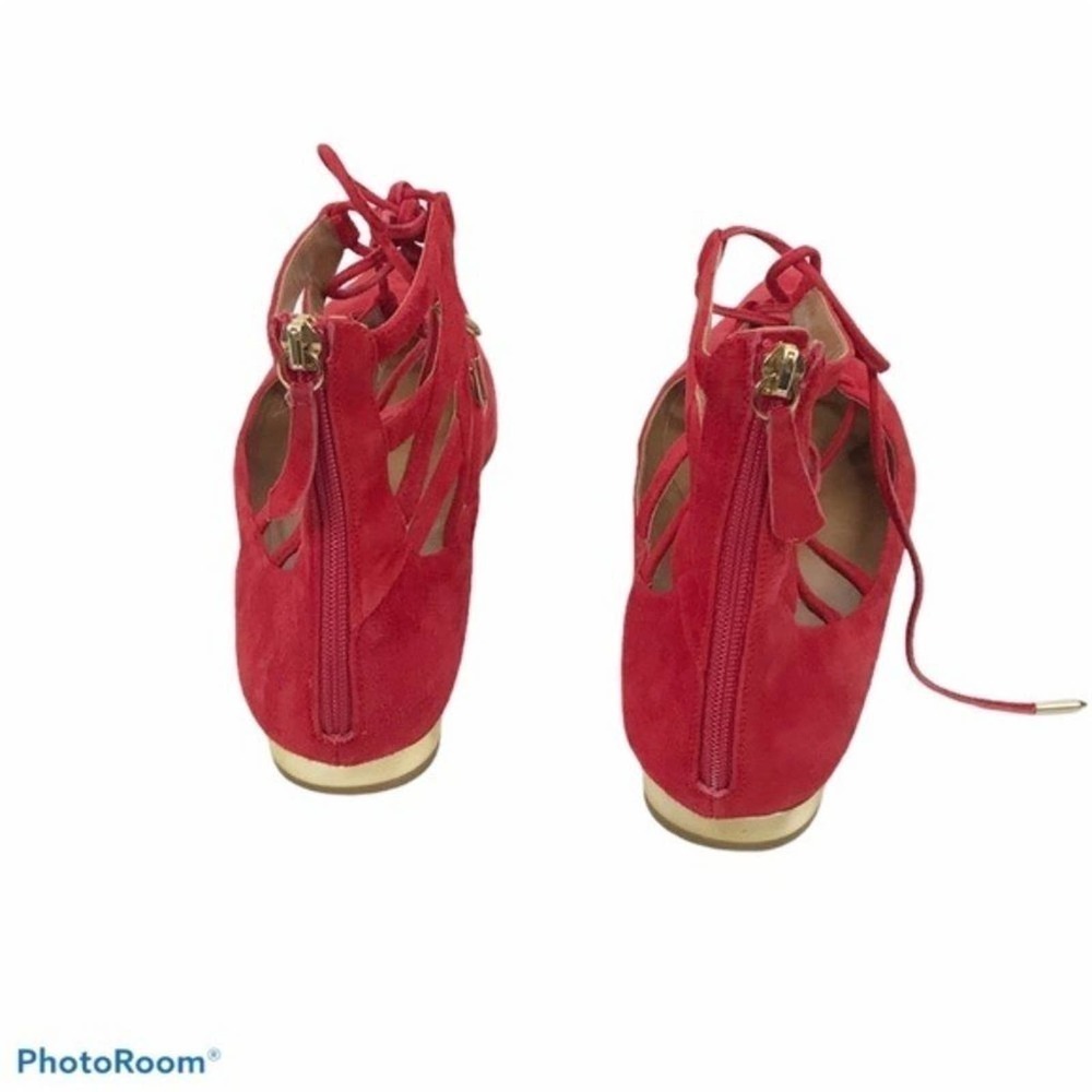 Aquazzara Belgravia lipstick red gladiator flats - Picture 4 of 14